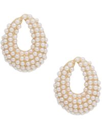 Ettika - Cluster Stud Imitation Pearl Earrings - Lyst