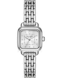 Kate Spade - Gracie Square Three-hand Stainless Steel Watch - Lyst