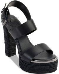 DKNY - Yadira Ankle-strap Slingback Platform Sandals - Lyst