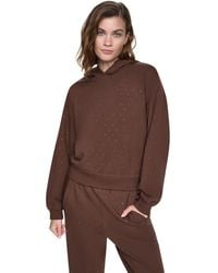DKNY - Rhinestone Hooded Pull-on Sweatshirt - Lyst