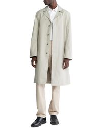 Calvin Klein - Classic Fit Button-front Trench Coat - Lyst