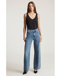 Mavi - Mavi Florida Wide Leg In Dark Used Classic Blue - Lyst