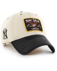 '47 - Natural/black New York Yankees Keepsake Collection Clean Up Adjustable Hat - Lyst