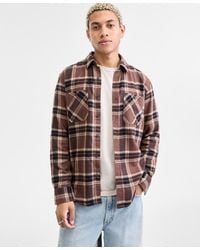 Sun & Stone - Sun + Stone Anthony Long-sleeve Cotton Flannel Plaid Shirt - Lyst