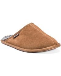 Muk Luks - Dave Printed Berber Suede Scuff Slippers - Lyst