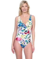 Gottex - Garden Dream V-neck Surplice One-piece Swimsuit - Lyst