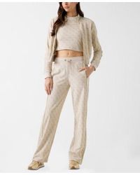 Guess - 4g All Over Jacquard High Neck Full Zip Jacket All Over Pattern Short Sleeve T Shirt Wide Leg Pants - Lyst