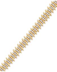 Macy's - Diamond Accent Wide Link Chain Bracelet - Lyst