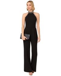 Adrianna Papell - Petite Embellished Wide-leg Jumpsuit - Lyst