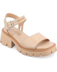 Journee Collection - Tillee Treaded Outsole Platform Sandals - Lyst