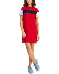 Tommy Hilfiger Zip Colorblocked-sides Polo in Pink | Lyst