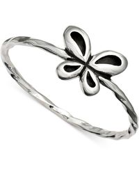 Giani Bernini - Butterfly Oxidized Twist Band Ring In Sterling Silver, Created For Macy's - Lyst