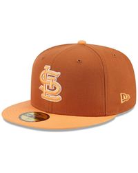 KTZ - Brown/orange St. Louis Cardinals Spring Color Basic Two-tone 59fifty Fitted Hat - Lyst