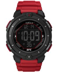 Timex - Ufc Rumble Digital Polyurethane Strap 50mm Round Watch - Lyst