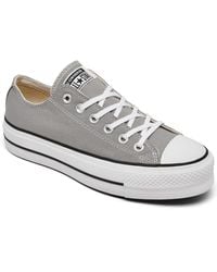 Converse - Chuck Taylor All Star Lift Ox Low Top Platform Casual Sneakers From Finish Line - Lyst