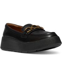 Fitflop - F-mode Square-chain Leather Loafers - Lyst