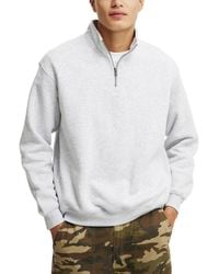 Cotton On - 1/4 Zip Fleece Sweatshirt - Lyst