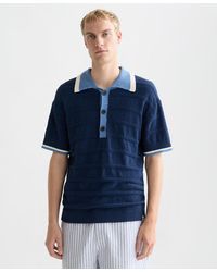 Scotch & Soda - Structured Knitted Regular-fit Polo Shirt - Lyst