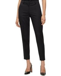 BOSS - Boss By Wool Regular-fit Cropped Pants - Lyst