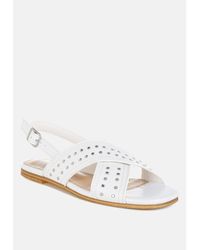 Rag & Co - Calluna Stud Embellished Buckled Flats - Lyst