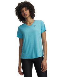 Under Armour - Tech Twist V-Neck Short Sleeve Midnight - Lyst