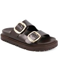 MIA - Gen Double Buckle Slip-on Sandals - Lyst