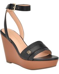 Tommy Hilfiger - Maroe High Ankle Wrap Wedge Sandals - Lyst