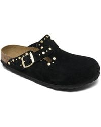 Birkenstock - Boston Rivets Suede Leather Clogs From Finish Line - Lyst