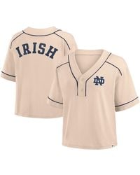 Fanatics - Notre Dame Fighting Irish Oversized Dominant Force Midi V-neck T-shirt - Lyst