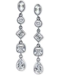 Giani Bernini - Cubic Zirconia Linear Drop Earrings (3-1/2 Ct. T.w. - Lyst