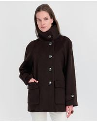 Tahari - Double-faced Funnel Neck Coat - Lyst