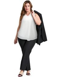 Avenue - Tops & Tees Plus Size Sleeveless Double Layer Swing Tank - Lyst