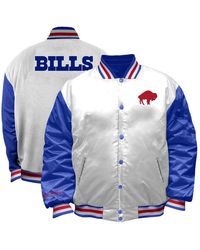 Mitchell & Ness - Buffalo Bills Throwback Plus Size Full-snap Satin Jacket - Lyst