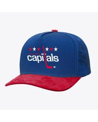 Mitchell & Ness - Blue/red Washington Capitals May Flowers Pro Crown Adjustable Hat - Lyst