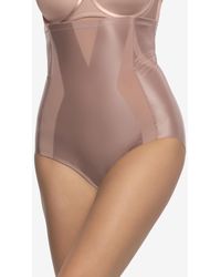 Felina - Uplifted Satin Mesh Body Mapped High-waist Shaper Brief - Lyst