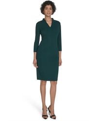 Calvin Klein - V-neck Sheath Dress - Lyst