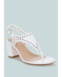 Rag & Co - Nerina Studded Genuine Leather Sandals - Lyst
