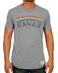 Retro Brand - Hawaii Warriors Vintage Rainbow Tri-blend T-shirt - Lyst