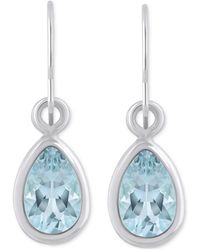 Macy's - Amethyst Pear Bezel Drop Earrings (3/4 Ct. T.w - Lyst