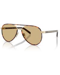 Prada - Large Pilot Aviator Sunglasses - Lyst