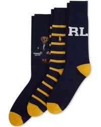 Polo Ralph Lauren - 3-pk. Denim Bear Slack Socks Gift Set - Lyst