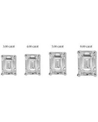 Badgley Mischka - Certified Lab Grown Diamond Emerald-cut Stud Earrings (6 Ct. T.w. - Lyst