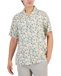 Club Room - Tonno Short-sleeve Paisley Button-front Camp Shirt - Lyst