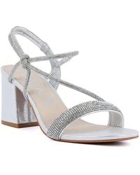 Sugar - Neeve Open Toe Rhinestone Dress Sandals - Lyst