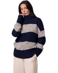 Celtic & Co. - Donegal Colourblock Funnel Neck Sweater - Lyst