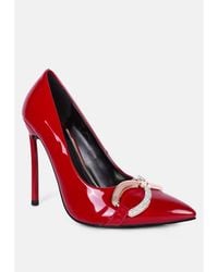 Rag & Co - Cocktail Buckle Embellished Stiletto Pump Shoes - Lyst
