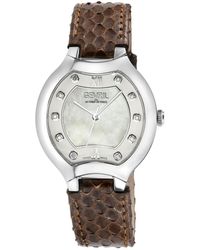 Gevril - Lugano Swiss Quartz Diamond Hand Made Italian Leather Strap Watch - Lyst