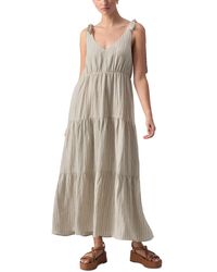 Sanctuary - Move Your Body Striped Linen-blend Maxi Dress - Lyst