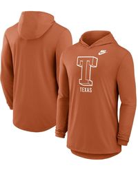 Nike - Texas Orange Texas Longhorns Legacy Tri-blend Dri-fit Long Sleeve Hoodie T-shirt - Lyst