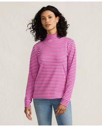 Lands' End - Tall Relaxed Cotton Long Sleeve Mock Turtleneck - Lyst